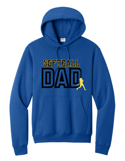 Softball DAD "CUSTOM NAME" Hoodie - PLEASE READ DESCRIPTION
