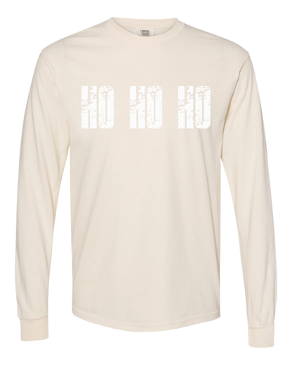 Ho Ho Ho Comfort Colors Long Sleeve