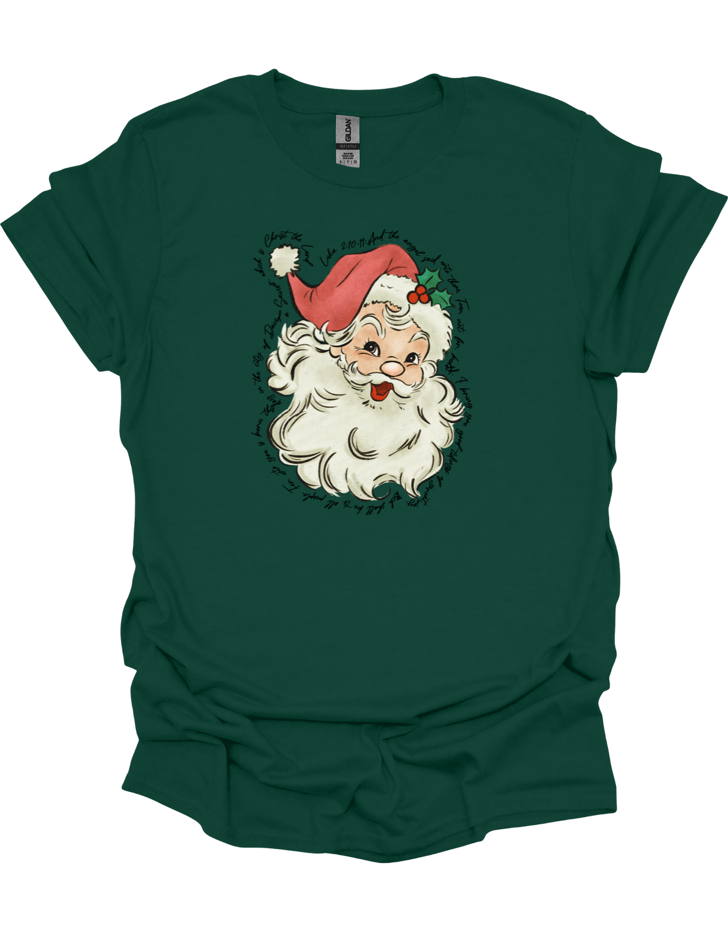 Luke 2:10-11 Santa T-Shirt