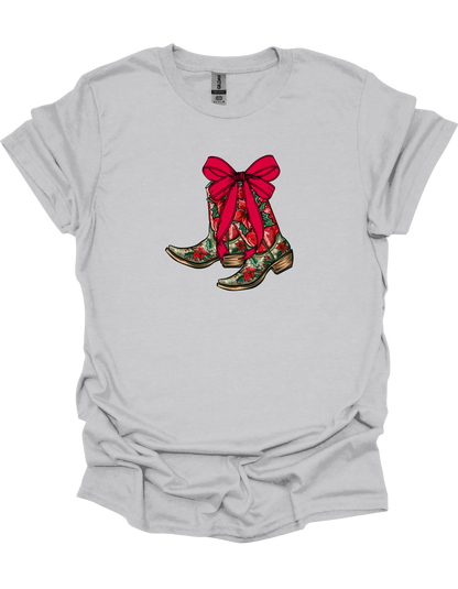 Christmas Cowboy Boots T-Shirt