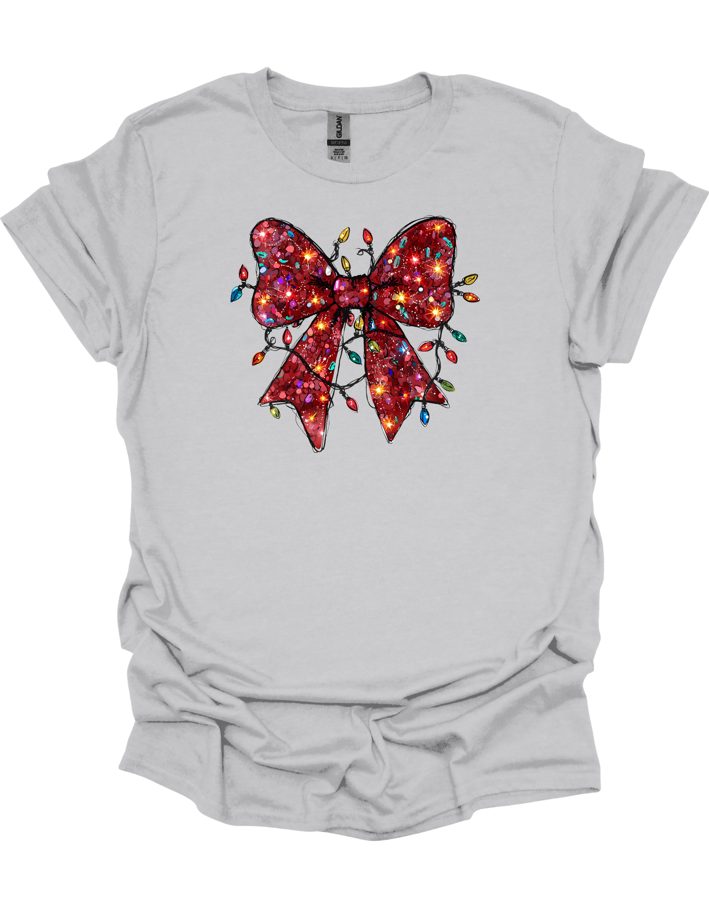 Christmas Bow & Lights T-Shirt