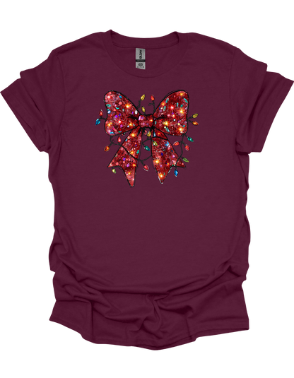 Christmas Bow & Lights T-Shirt