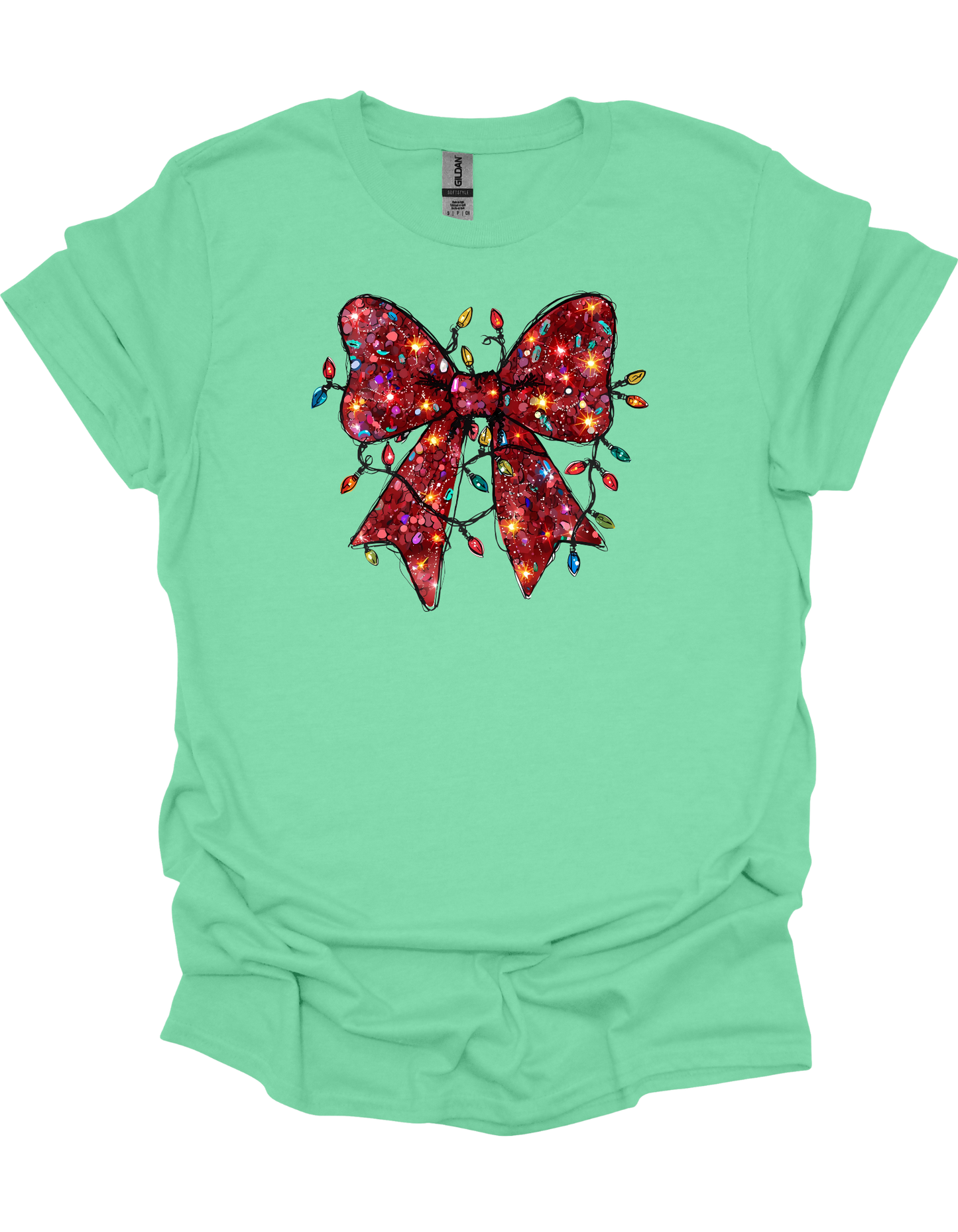 Christmas Bow & Lights T-Shirt