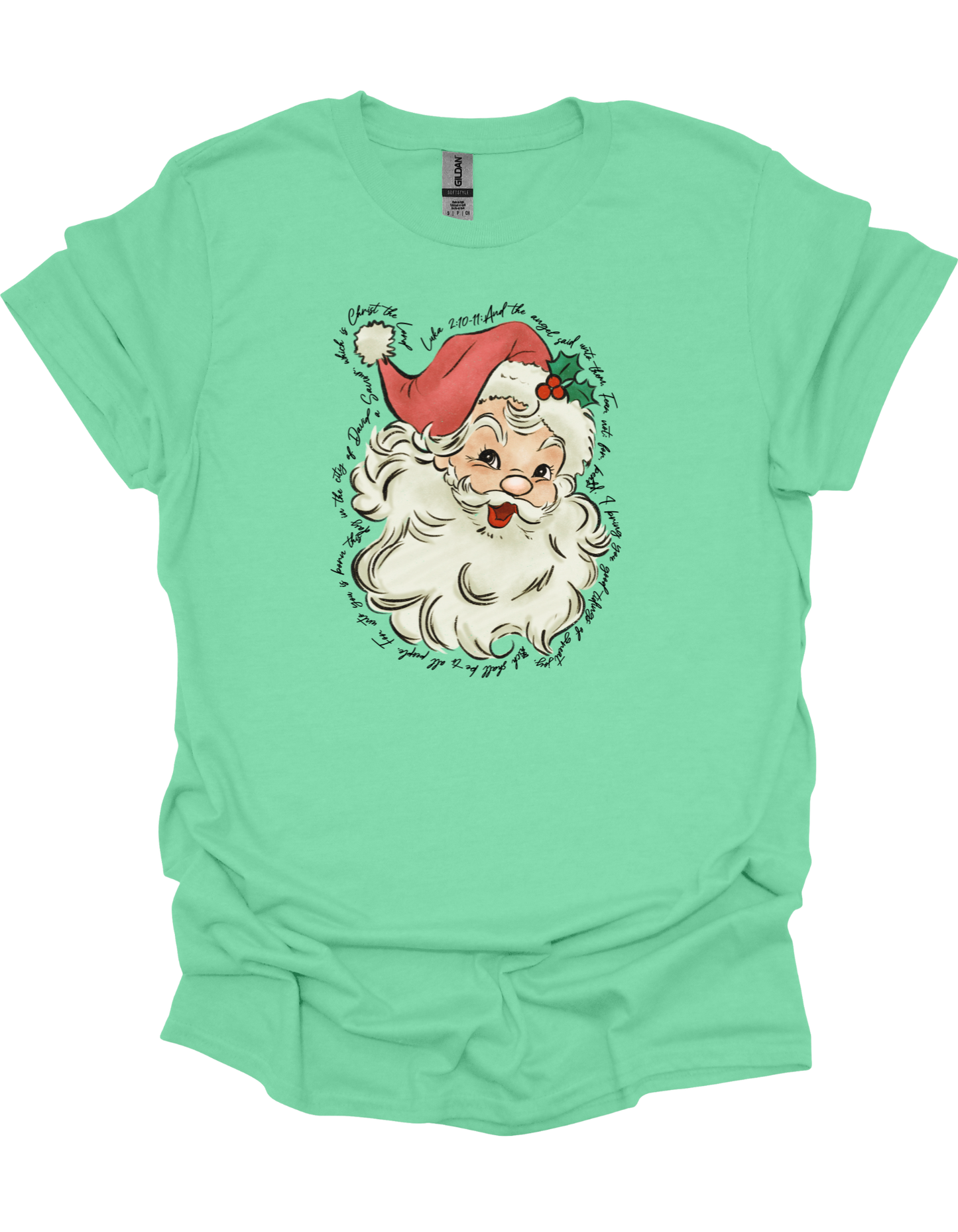 Luke 2:10-11 Santa T-Shirt