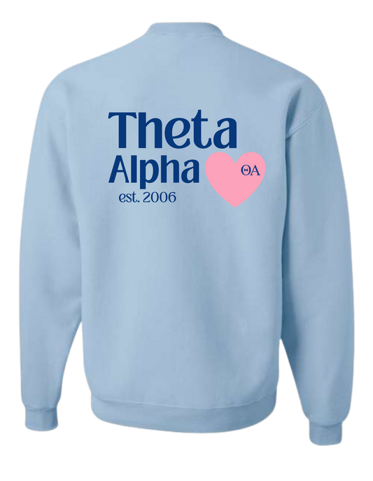 Love Theta Alpha Crewneck