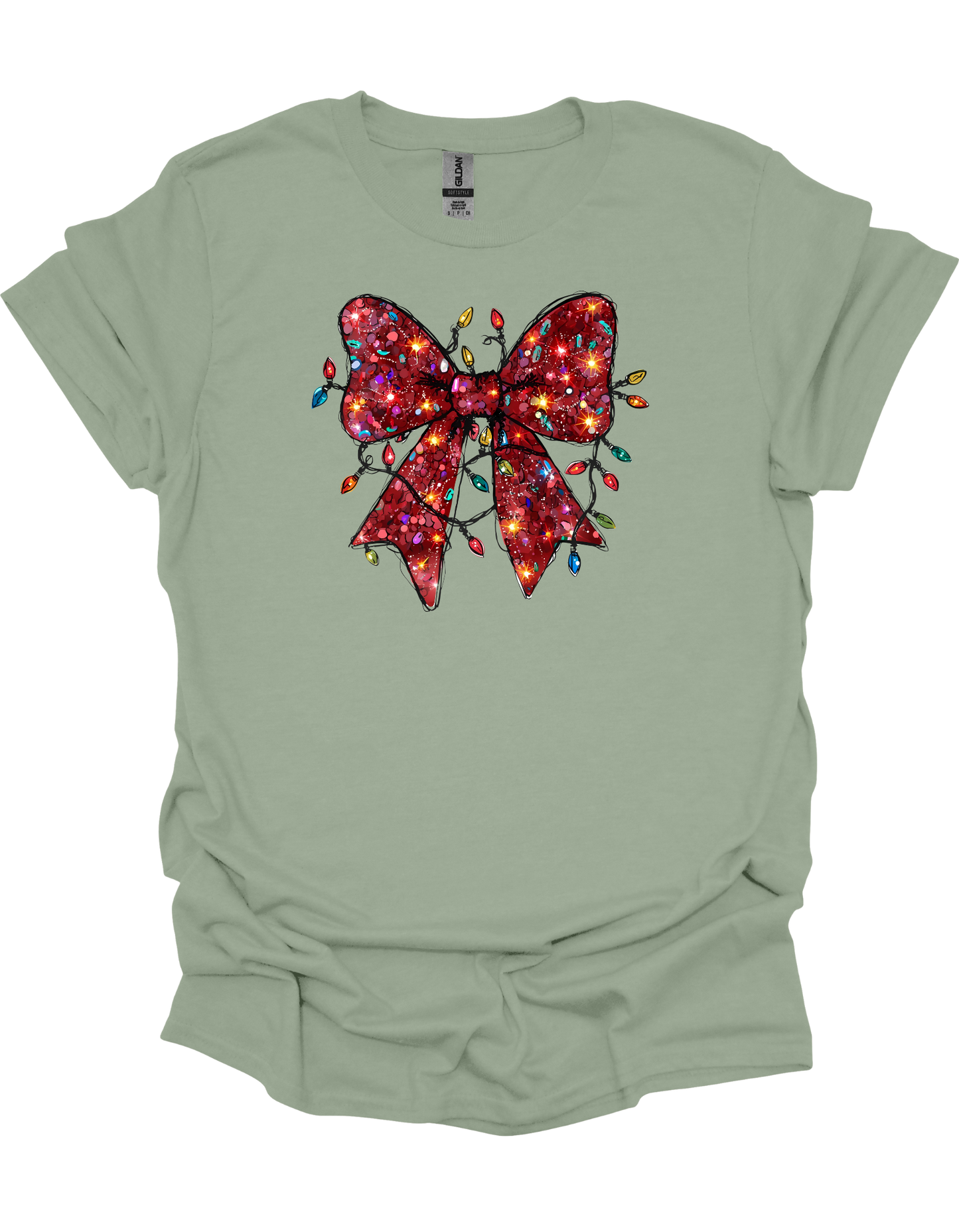 Christmas Bow & Lights T-Shirt