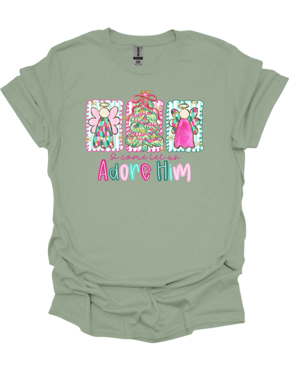 Angels Let Us Adore Him T-Shirt