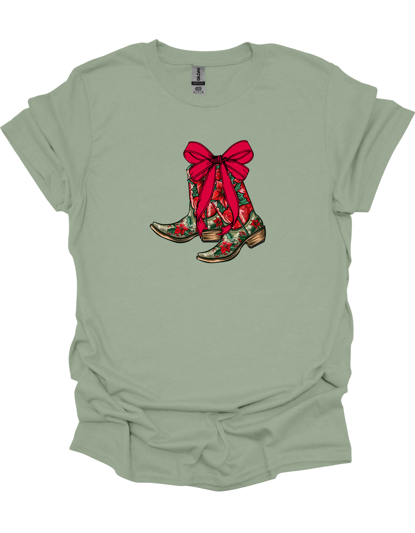 Christmas Cowboy Boots T-Shirt