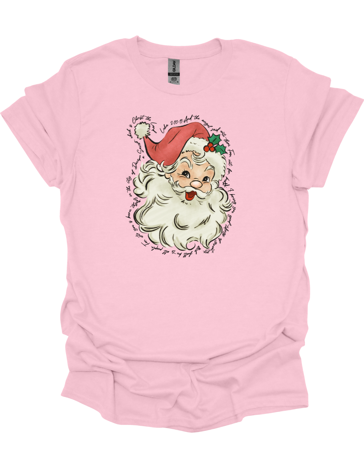 Luke 2:10-11 Santa T-Shirt