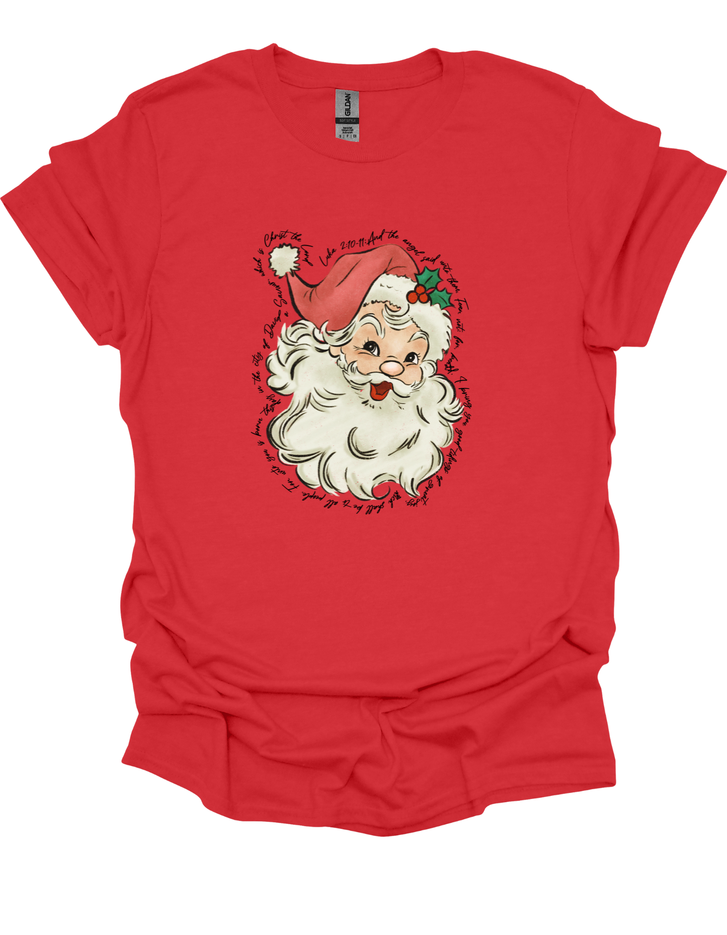Luke 2:10-11 Santa T-Shirt