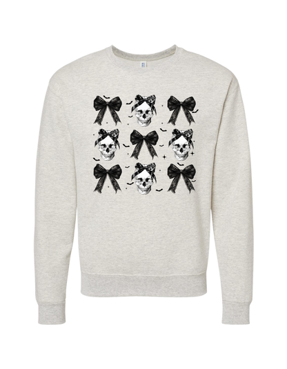 Skull Bow Coquette Crewneck