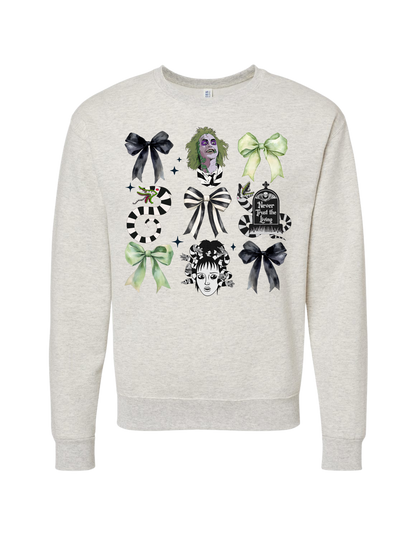 Beetlejuice Bow Coquette Crewneck
