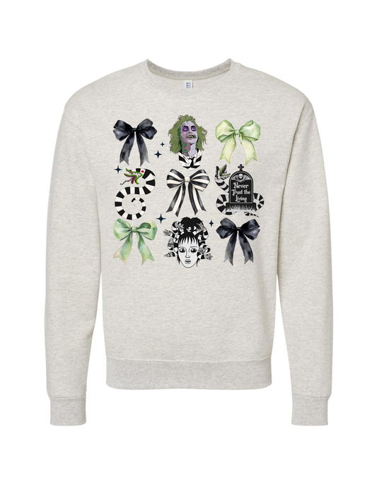 Beetlejuice Bow Coquette Crewneck