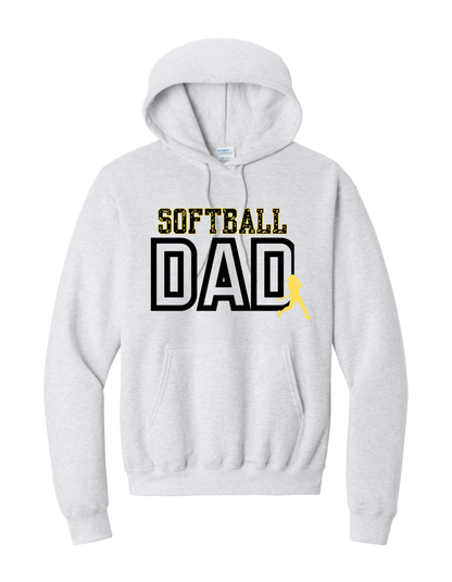 Softball DAD "CUSTOM NAME" Hoodie - PLEASE READ DESCRIPTION