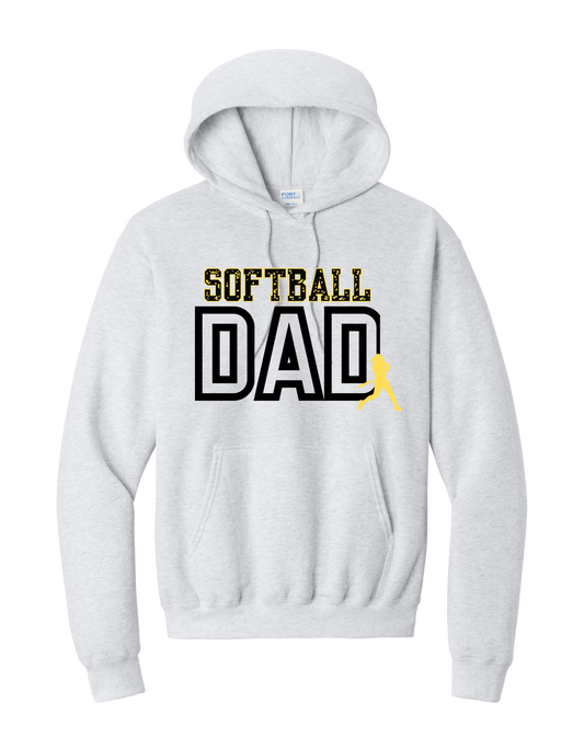 Softball DAD "CUSTOM NAME" Hoodie - PLEASE READ DESCRIPTION