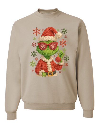 Grinch Snowflakes Crewneck