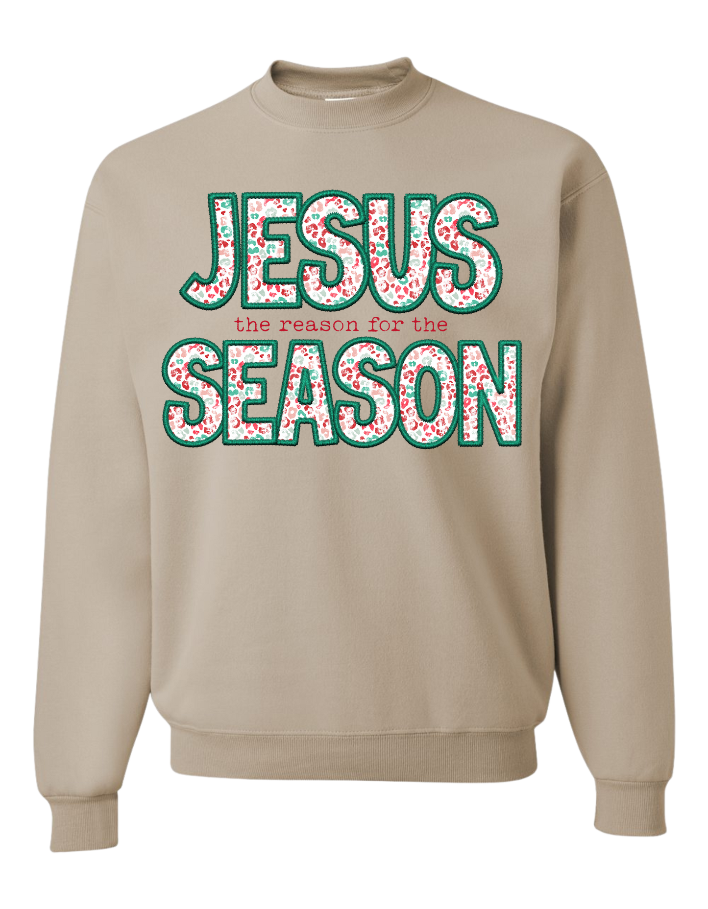 Leopard Jesus is the Reason Crewneck