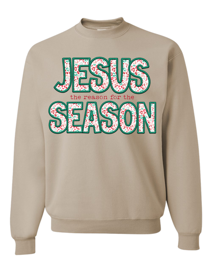 Leopard Jesus is the Reason Crewneck