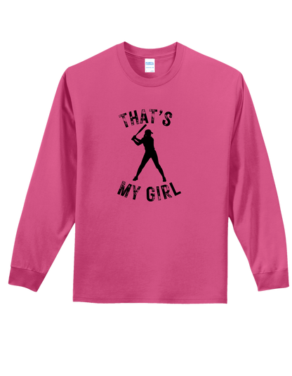 That's My Girl with Name on the Back Long Sleeve