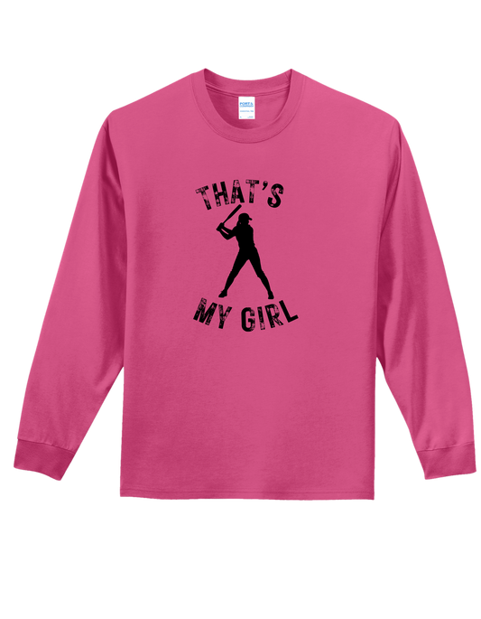 That's My Girl with Name on the Back Long Sleeve