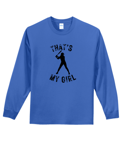 That's My Girl with Name on the Back Long Sleeve