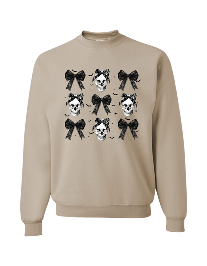 Skull Bow Coquette Crewneck