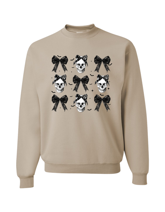 Skull Bow Coquette Crewneck