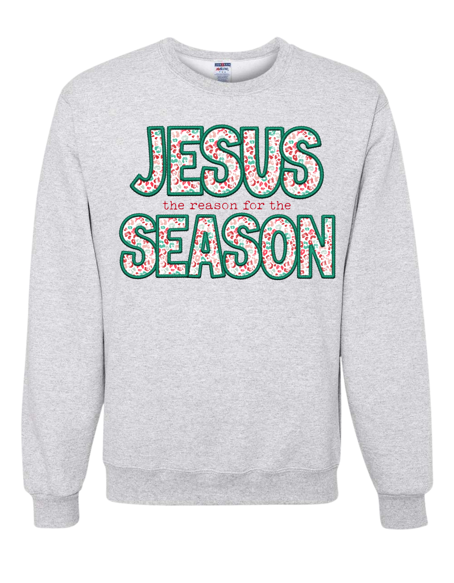 Leopard Jesus is the Reason Crewneck