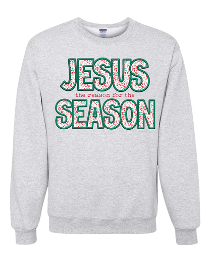 Leopard Jesus is the Reason Crewneck