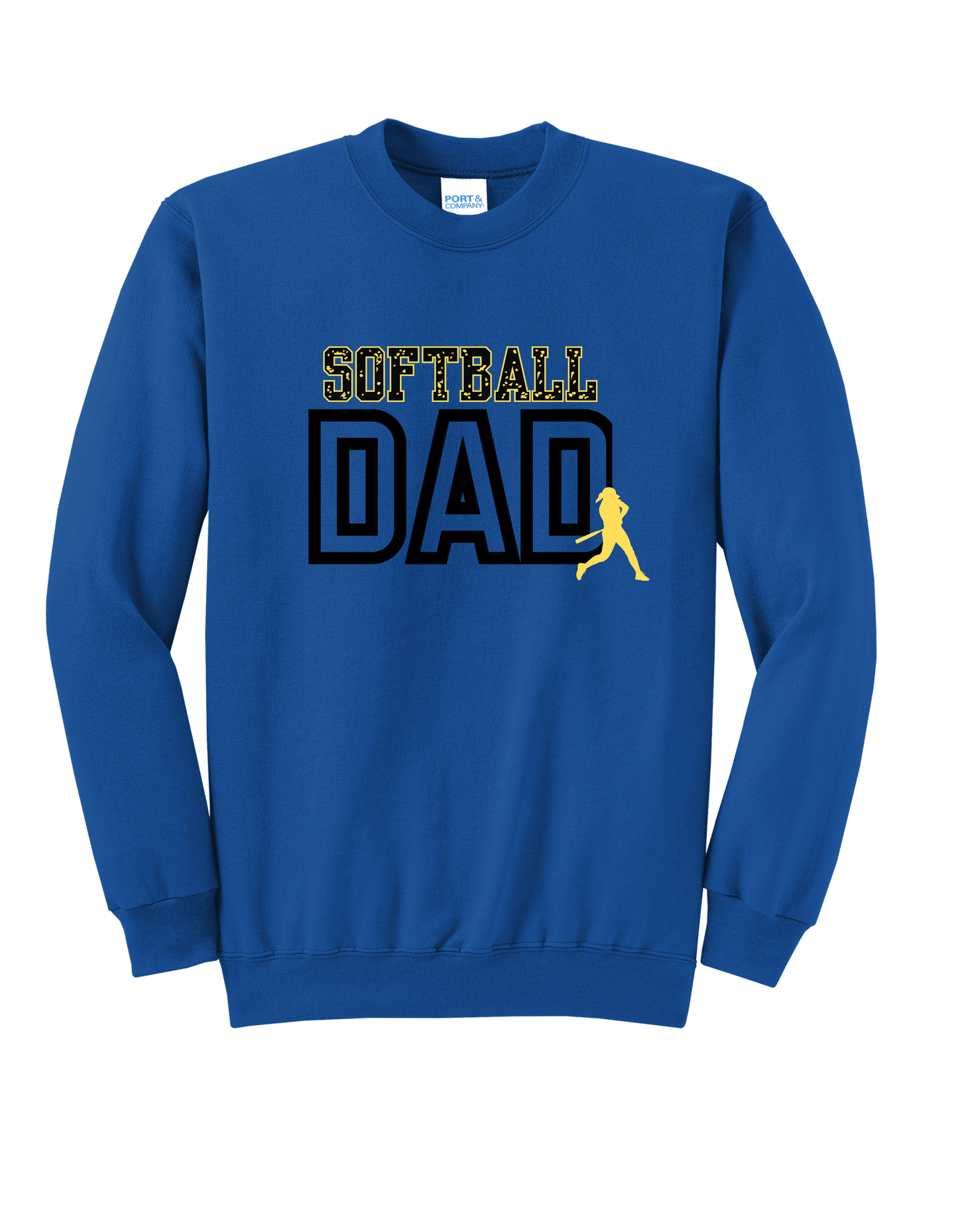 Softball Dad "CUSTOM NAME" Crewneck Sweatshirt - PLEASE READ DESCRIPTION