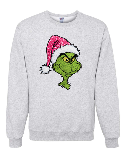 Sparkle Grinch Crewneck