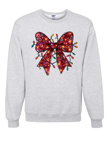 Christmas Bow & Lights Crewneck