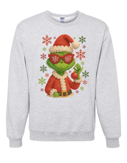 Grinch Snowflakes Crewneck