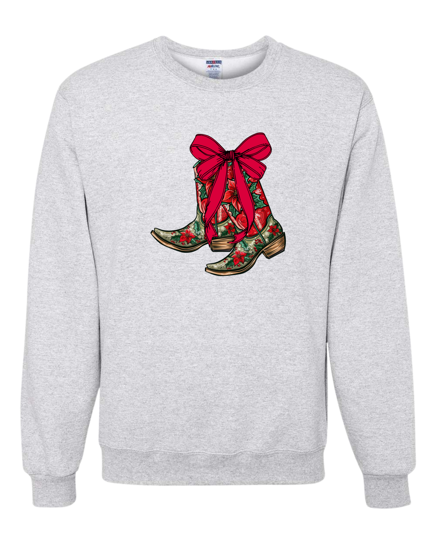 Christmas Cowboy Boots Crewneck