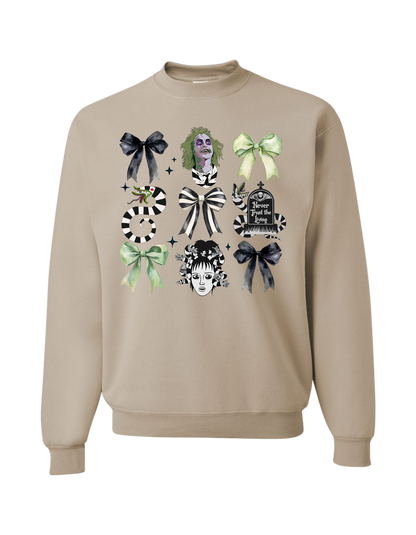 Beetlejuice Bow Coquette Crewneck