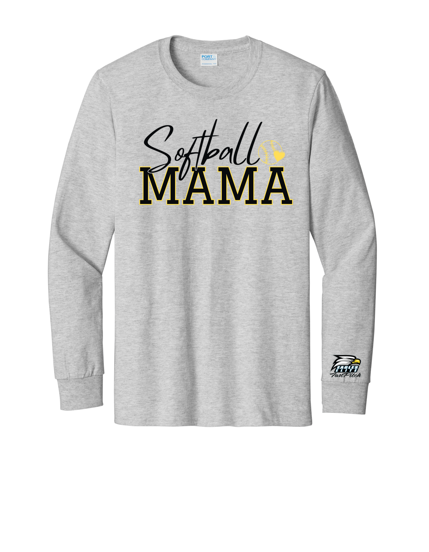 Softball Mama "CUSTOM NAME" Long Sleeve - PLEASE READ DESCRIPTION