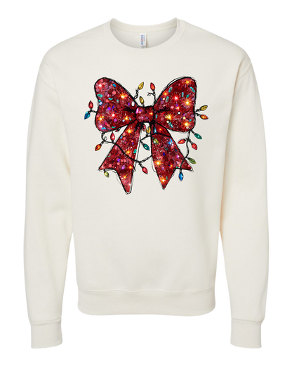 Christmas Bow & Lights Crewneck