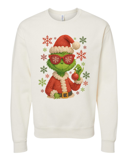 Grinch Snowflakes Crewneck