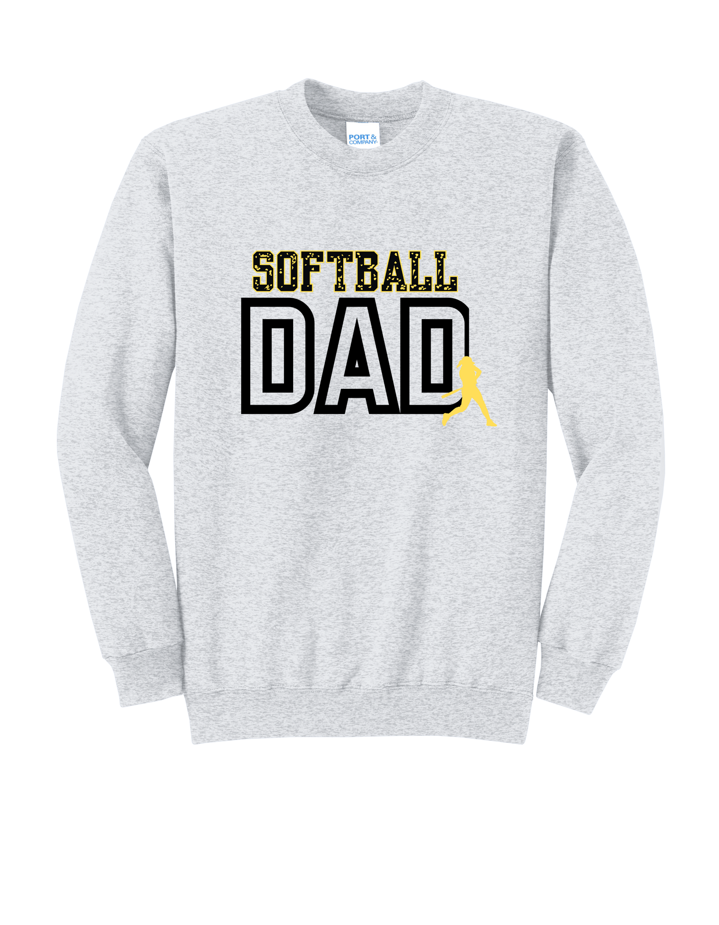Softball Dad "CUSTOM NAME" Crewneck Sweatshirt - PLEASE READ DESCRIPTION