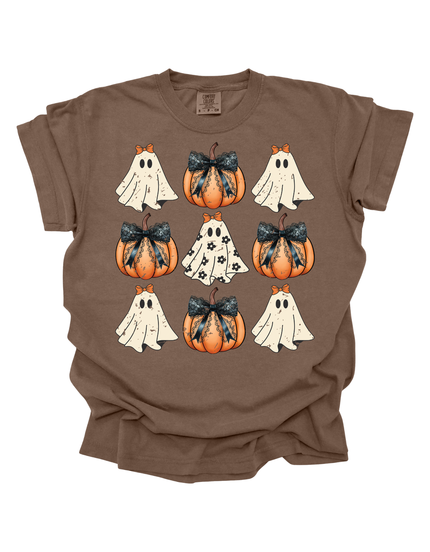 Pumpkin-Ghost Coquette Comfort Colors T-Shirt