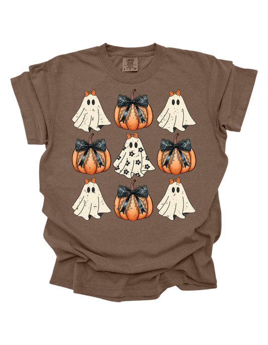 Pumpkin-Ghost Coquette Comfort Colors T-Shirt
