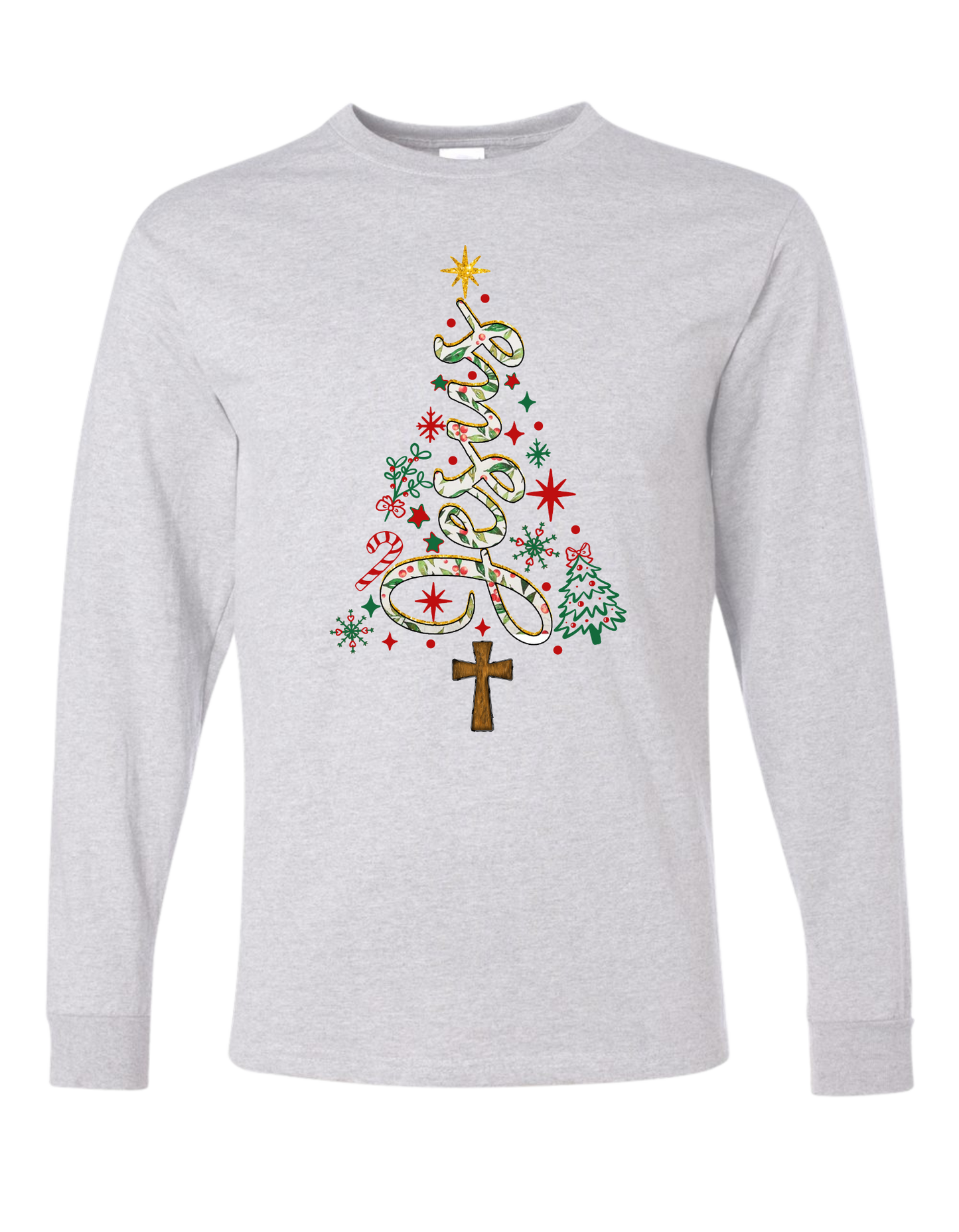 Jesus Christmas Tree Long Sleeve