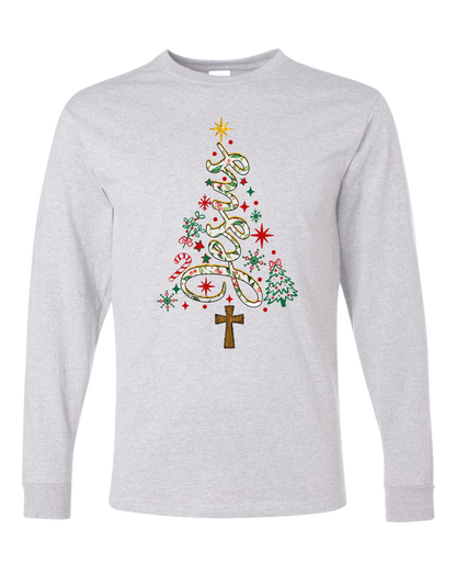 Jesus Christmas Tree Long Sleeve