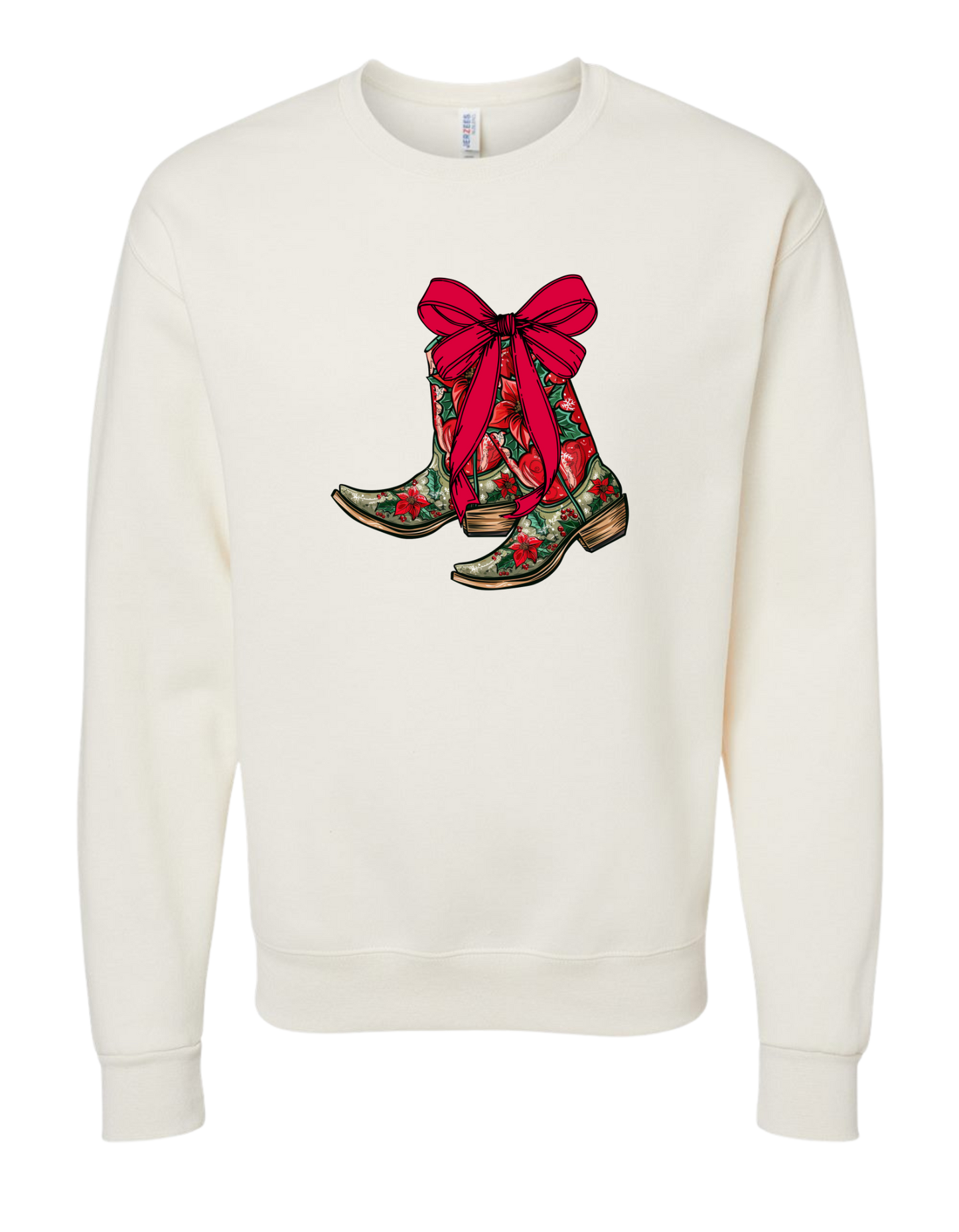 Christmas Cowboy Boots Crewneck