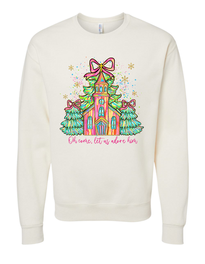 Church Let Us Adore Him Crewneck