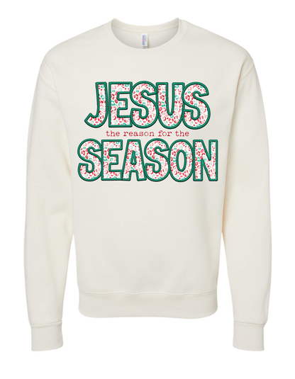 Leopard Jesus is the Reason Crewneck