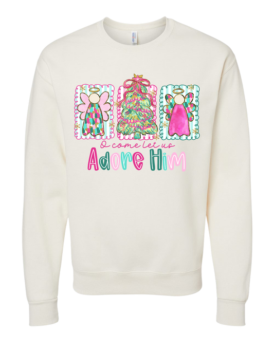 Angels Let Us Adore Him Crewneck