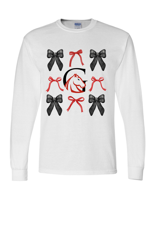 Grace Girls Coquette Bow Long Sleeve
