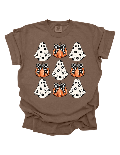 Checkered-Bow Coquette Comfort Colors T-Shirt