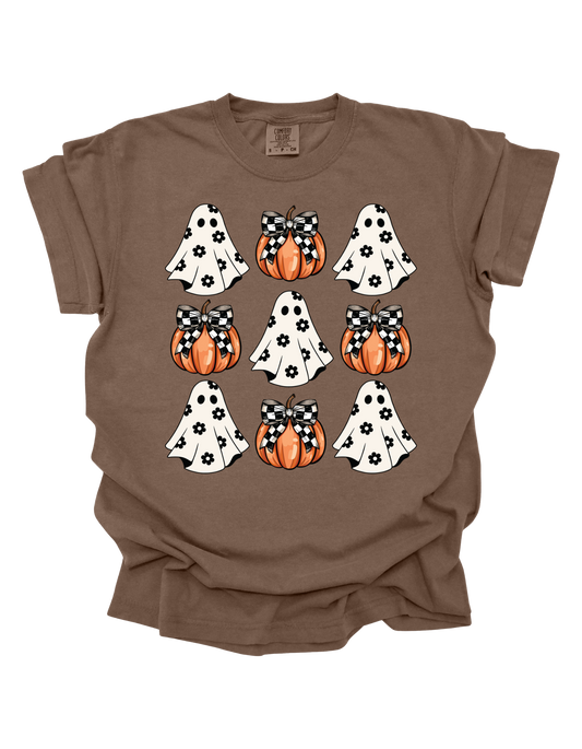 Checkered-Bow Coquette Comfort Colors T-Shirt